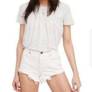 Free People shirred tee
